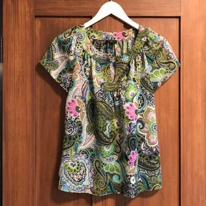 Silky floral blouse